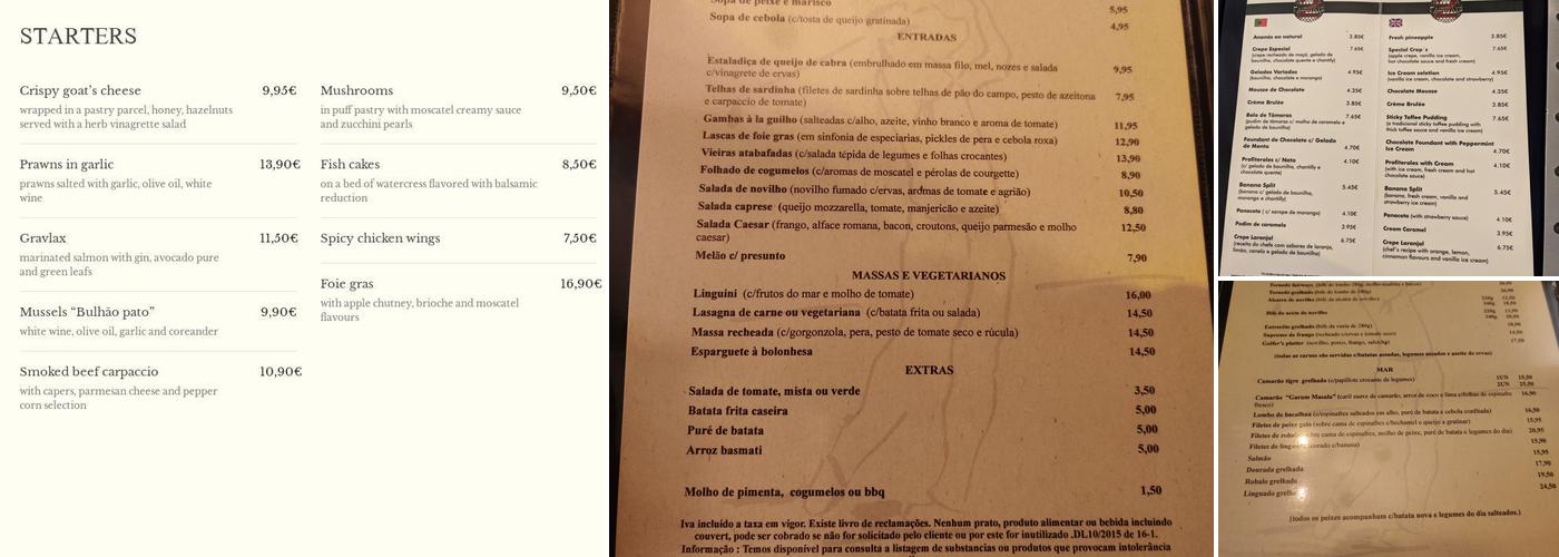 Fairways Steakhouse Menu