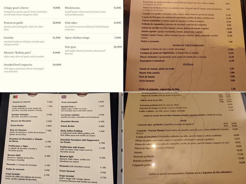 Fairways Steakhouse Menu