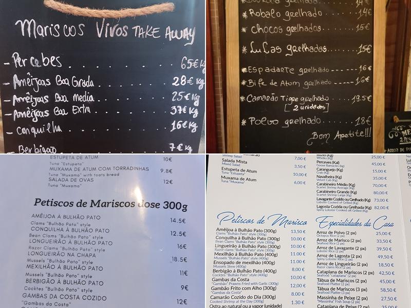 Água Salgada Marisqueira Menu