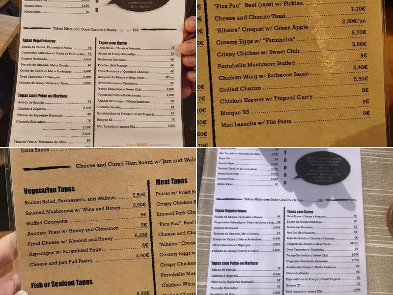 Coral Food and Wine Tapas Menu