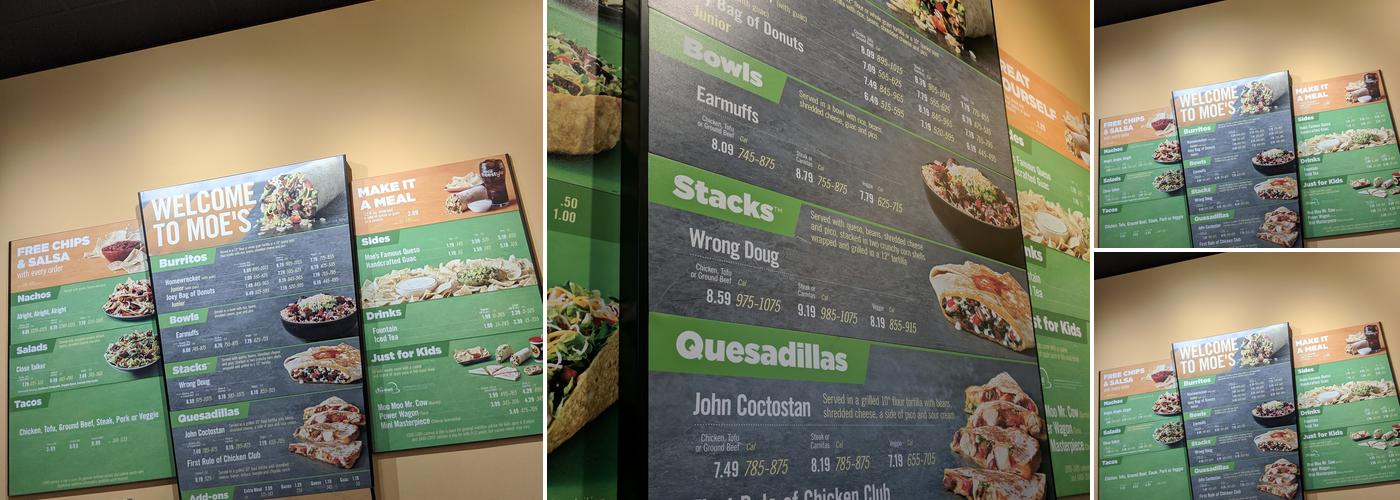 Moe's Southwest Grill Menu