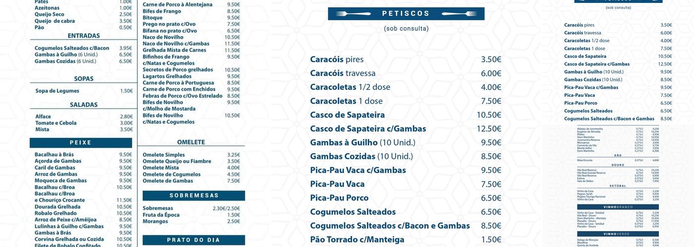 Maravilhas A Mesa (Maravilhas À Mesa) Menu