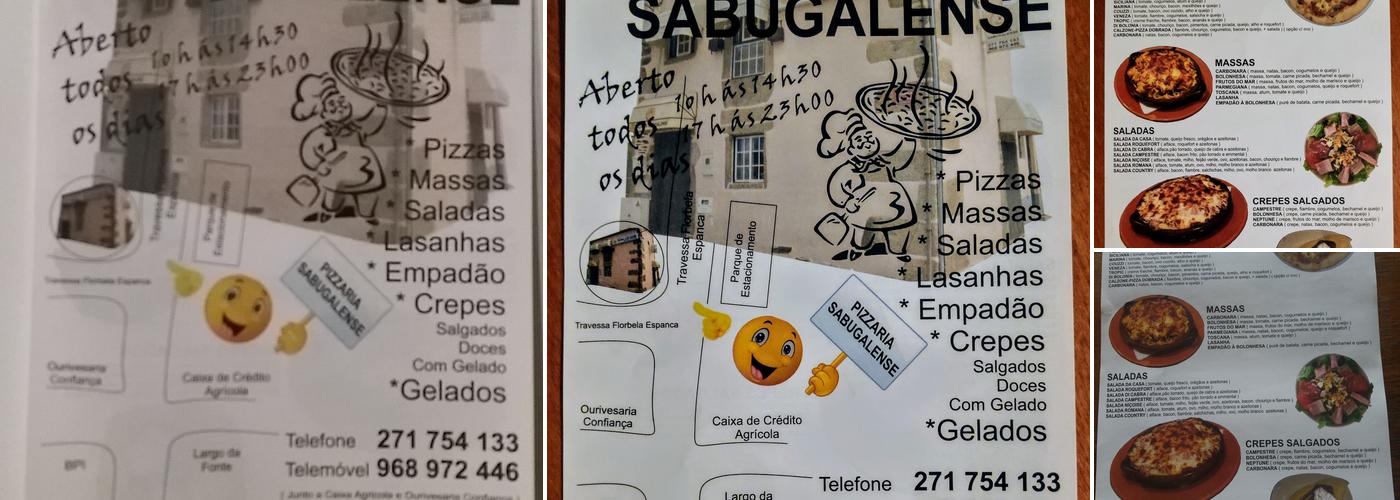 Pizzaria Sabugalense Menu