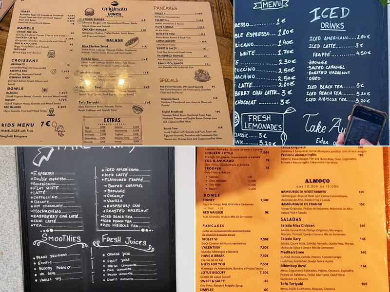 Originato Menu