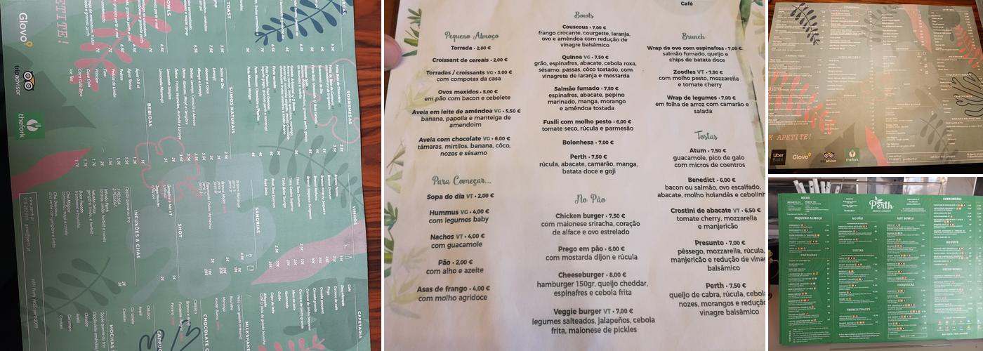 PERTH Brunch Concept Menu