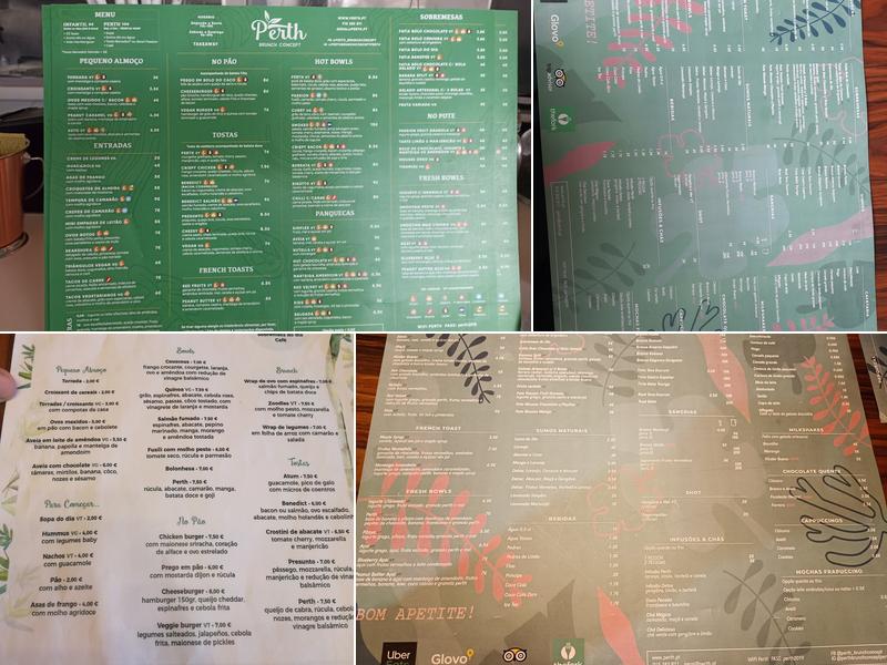 PERTH Brunch Concept Menu