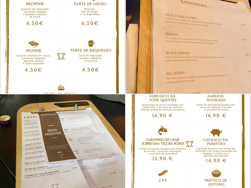 BlackFrog Menu