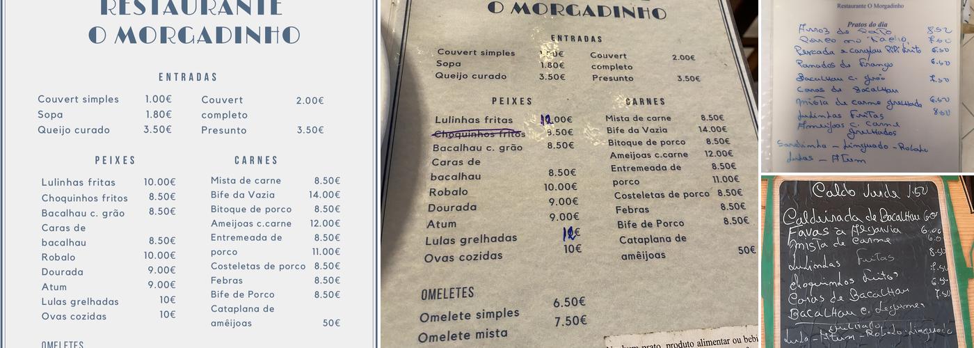 Restaurante O Morgadinho Menu