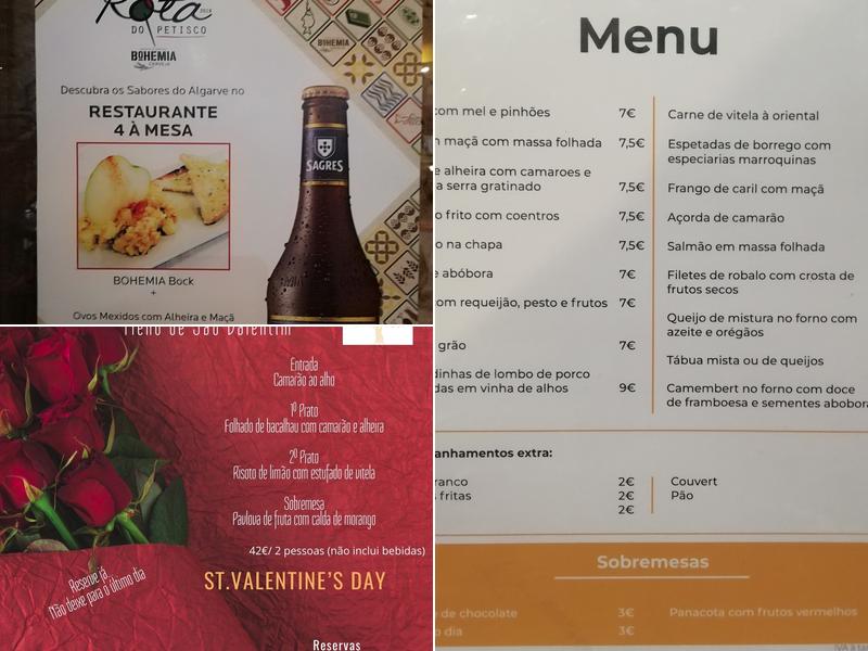 4 à Mesa Menu