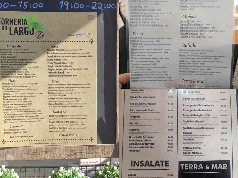 Forneria do Largo Menu