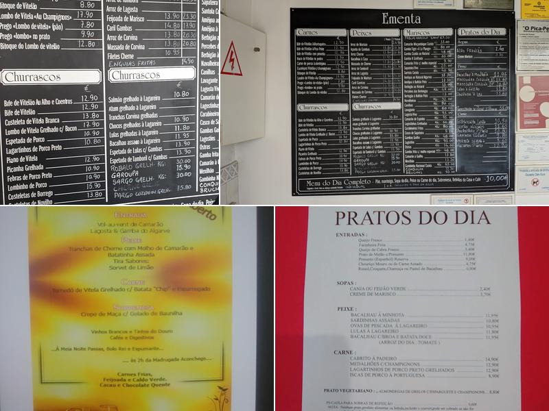 O Pica-Peixe Menu