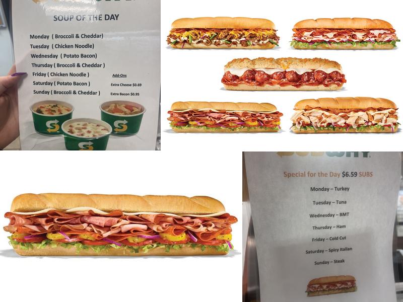 Subway Menu