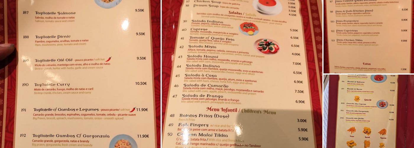 Pic Nic Menu