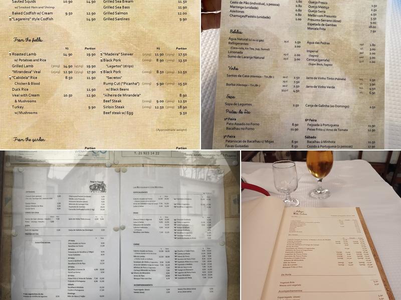 Adega do Saloio Menu