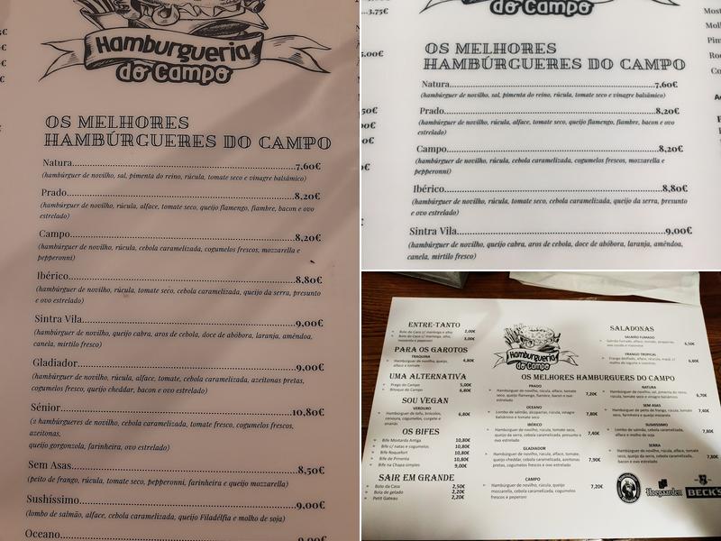 Hamburgueria Do Campo Menu