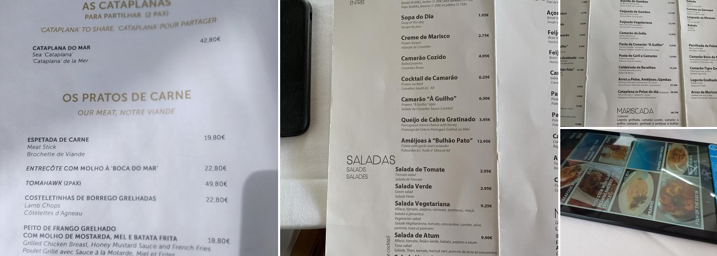 Boca Do Mar Menu