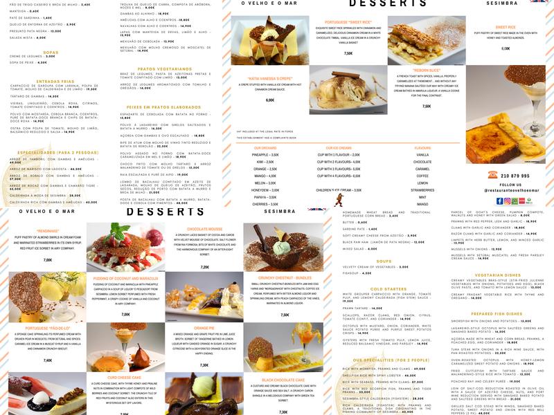 O Velho e o Mar Menu