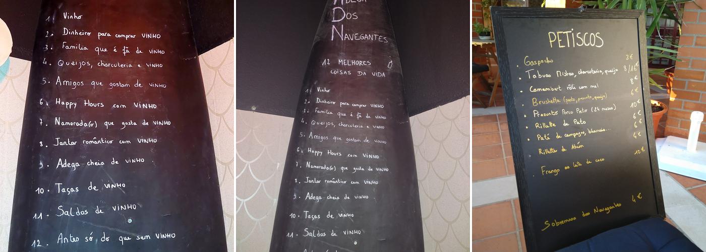 Adega dos Navegantes Menu