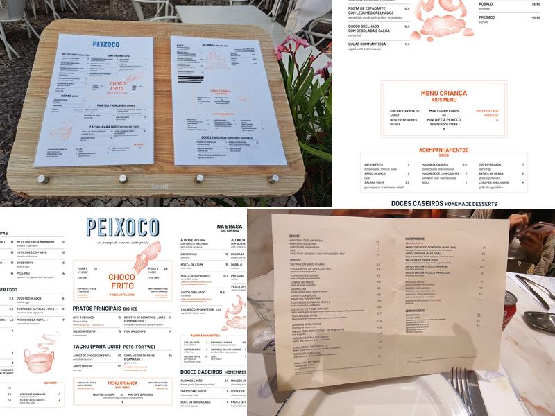 Peixoco Menu
