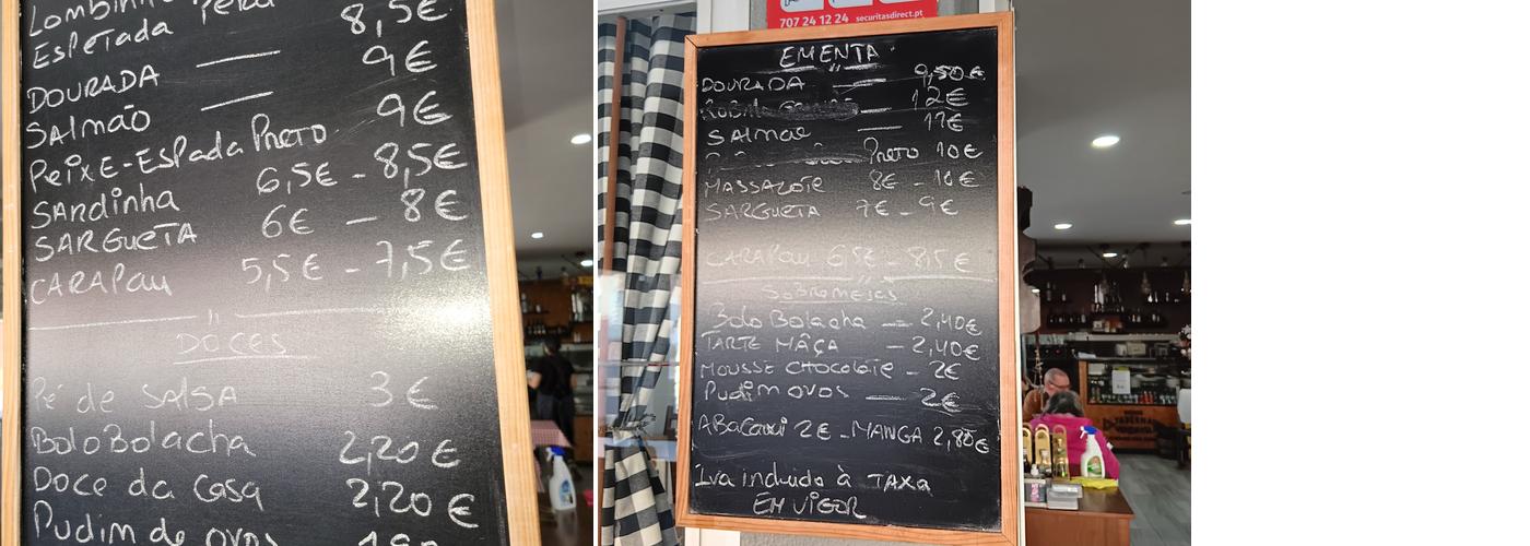 Nova Taberna Vendaval Menu