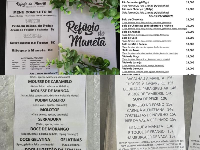 Restaurante Refúgio do Maneta Menu