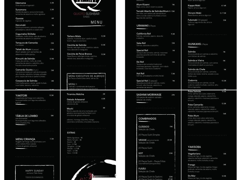 Quioto Sushibar Menu