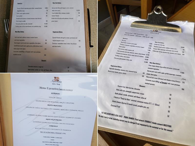 Taberna Criativa Menu
