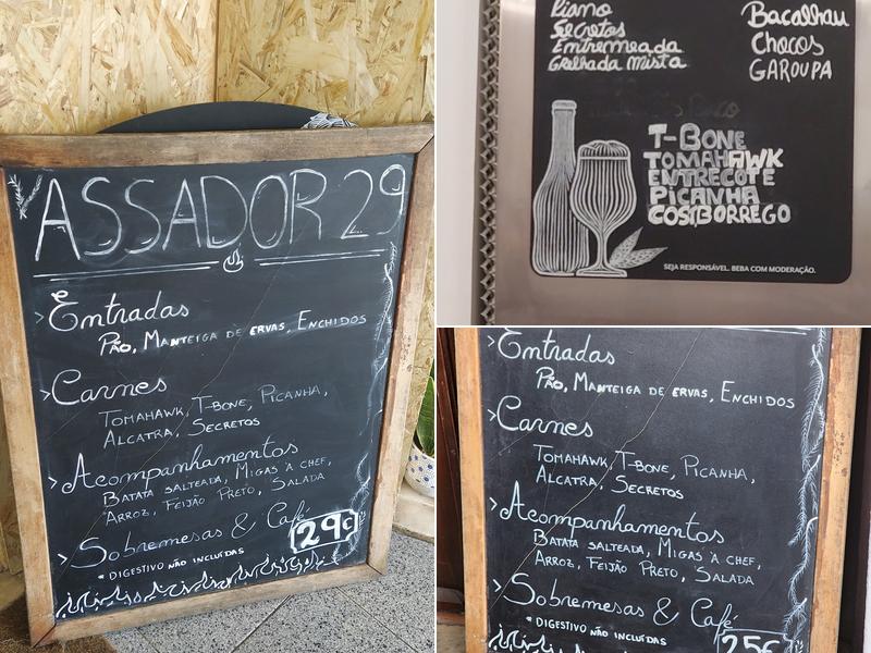 Assador 29 Menu