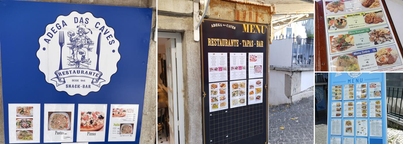 Adega das Caves Menu