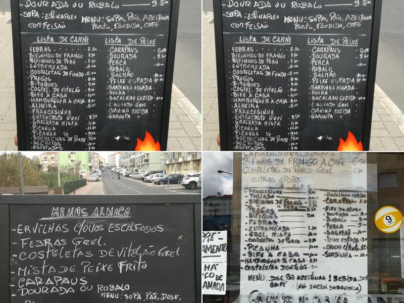 Paparoca das Mercês Menu