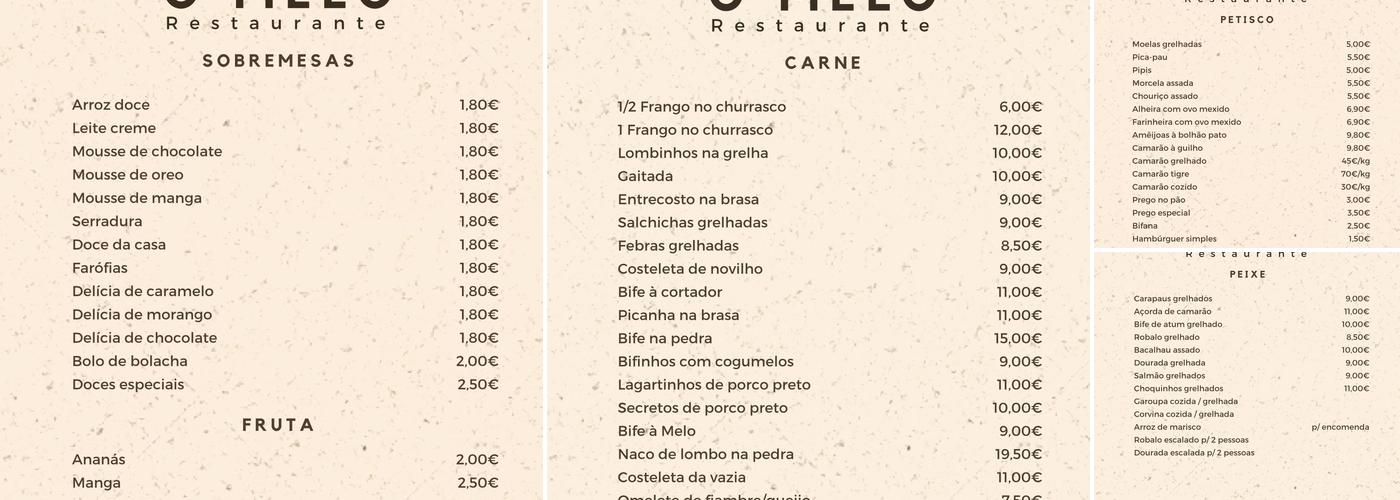 O Melo (Churrasqueira O Melo) Menu