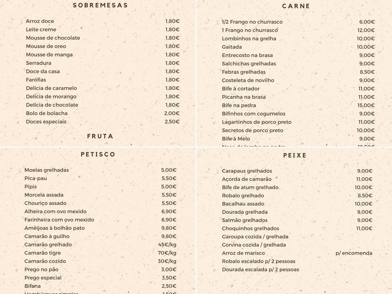 O Melo (Churrasqueira O Melo) Menu