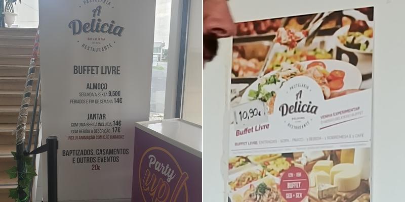 A Delícia da Beloura Menu