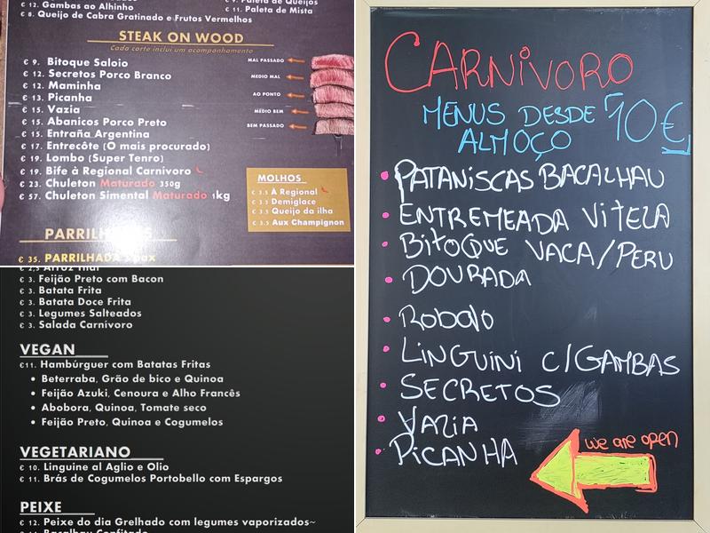 CARNÍVORO STEAK, WINE & FRIENDS Menu