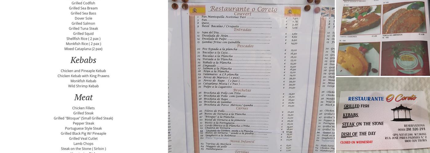 O Coreto Menu