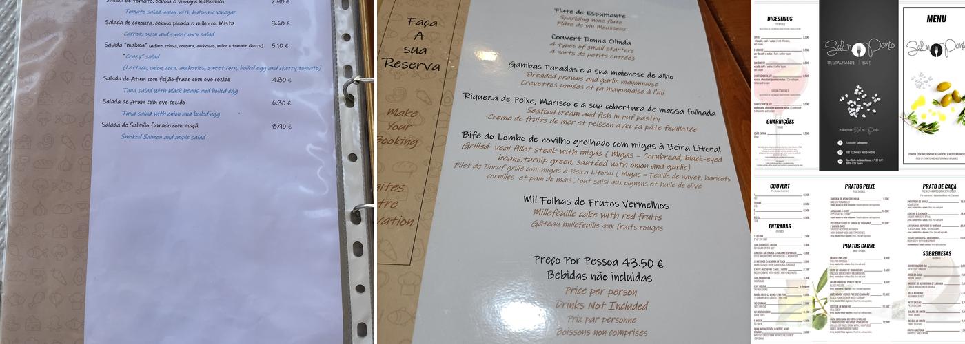 Petisqueira Donna Olinda Menu