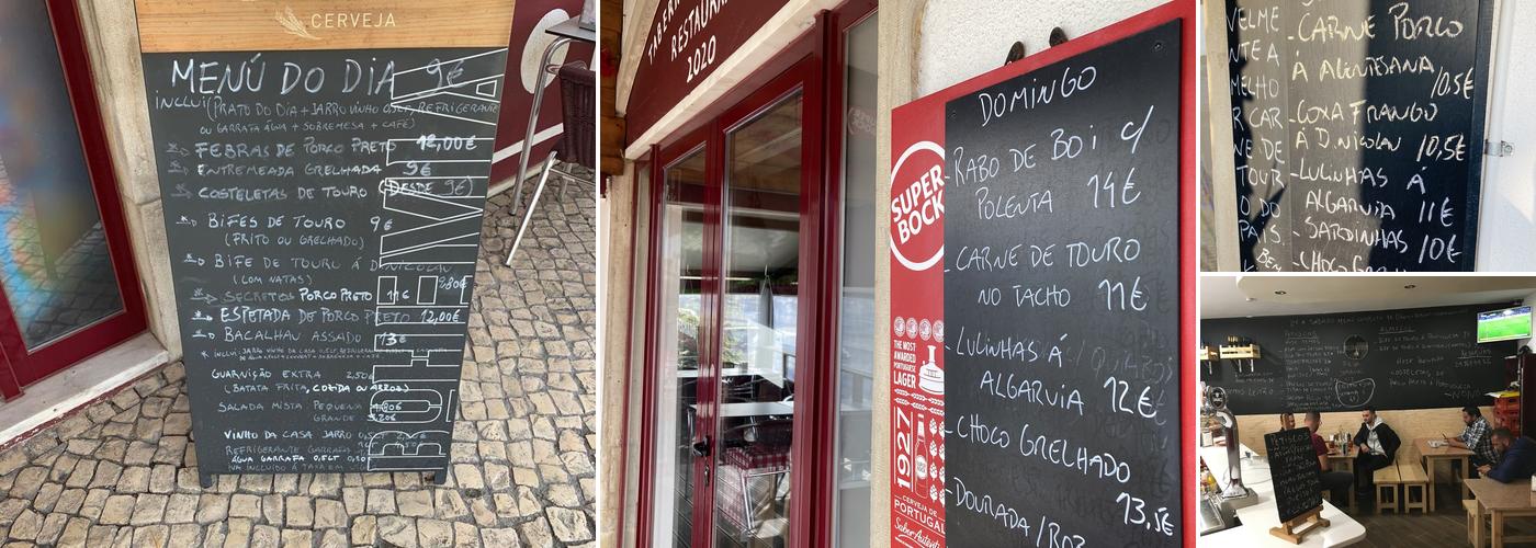 Taberna D. Nicolau Menu