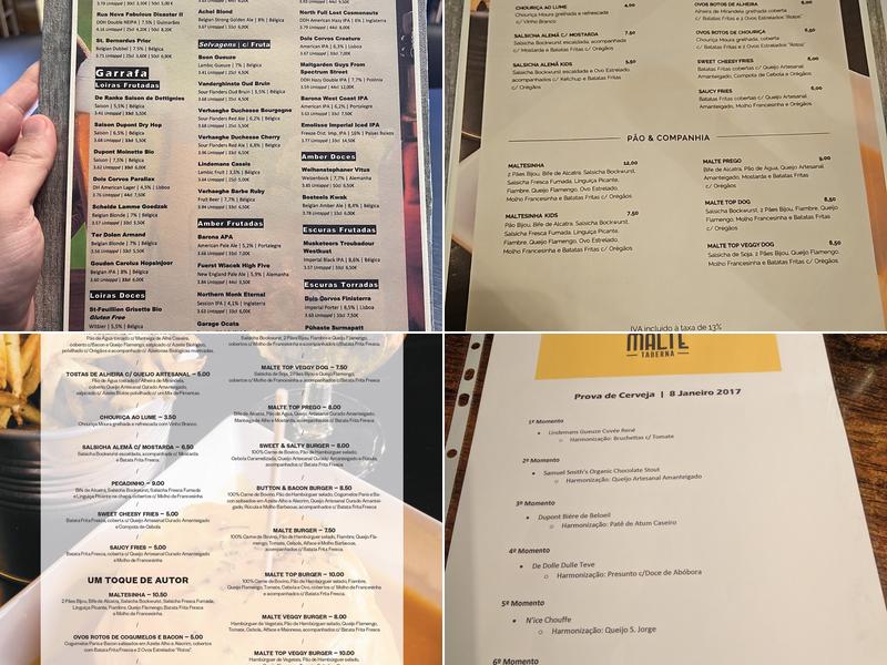 Malte Taberna Menu