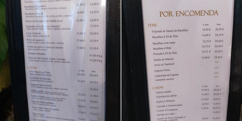 Preval Menu