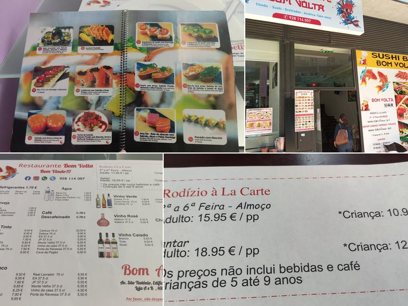 Bom Volta Menu