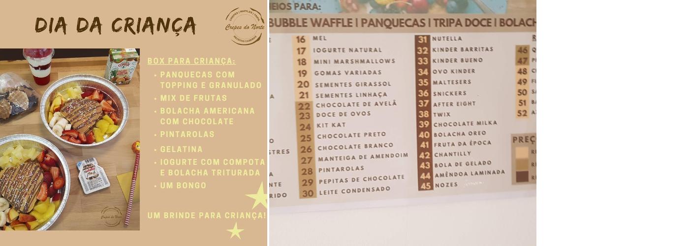 Crepes do Norte Menu