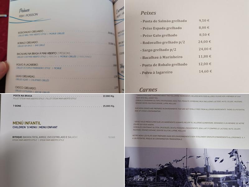 Maraberto (Maraberto Docas) Menu