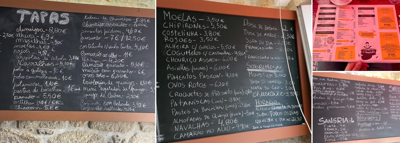 O Tabernão Menu