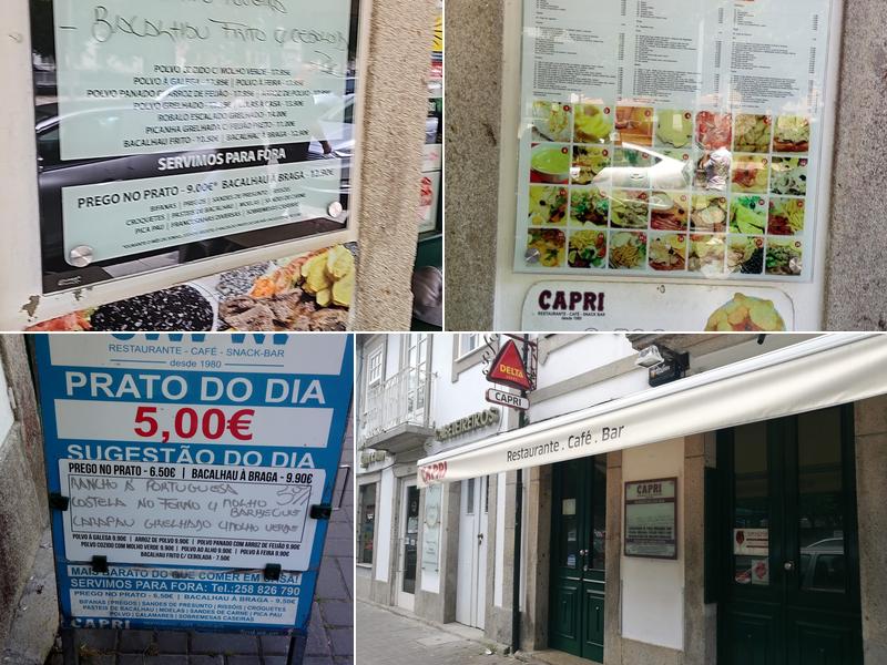 Restaurante Café-Snack-bar Capri Menu