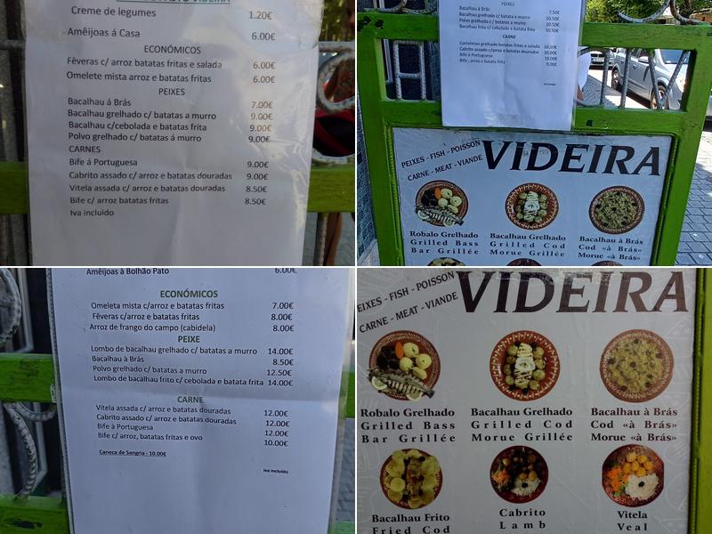Casa de Pasto Videira Menu