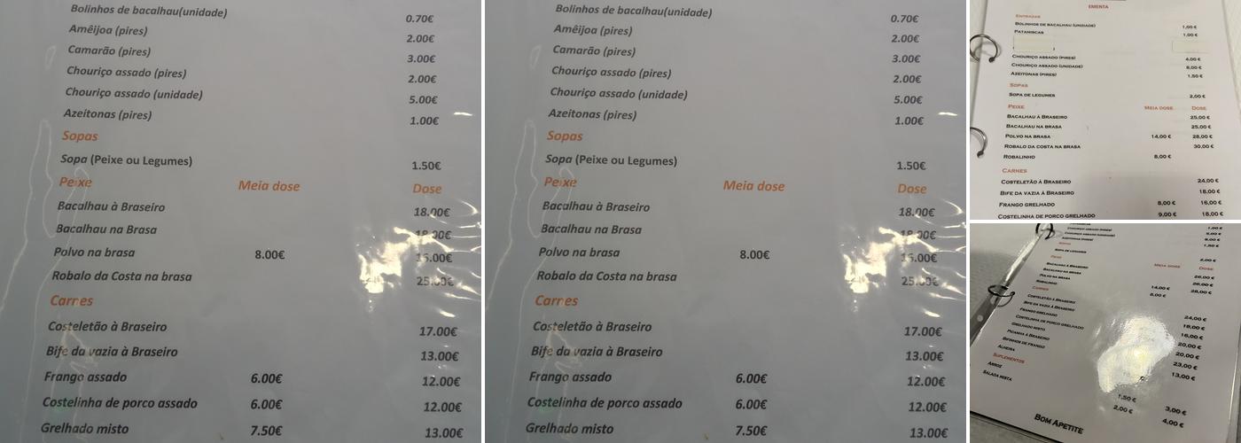 Braseiro do Campo Menu