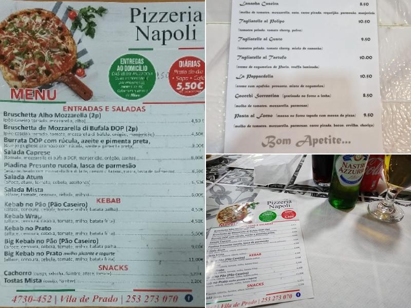pizzeria napoli Menu
