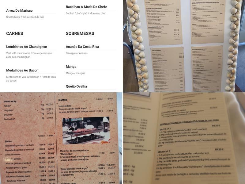 Caximar Menu