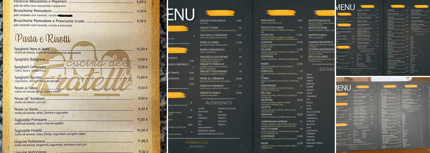 Pizzeria Cucina dei Fratelli Vila do Conde Menu