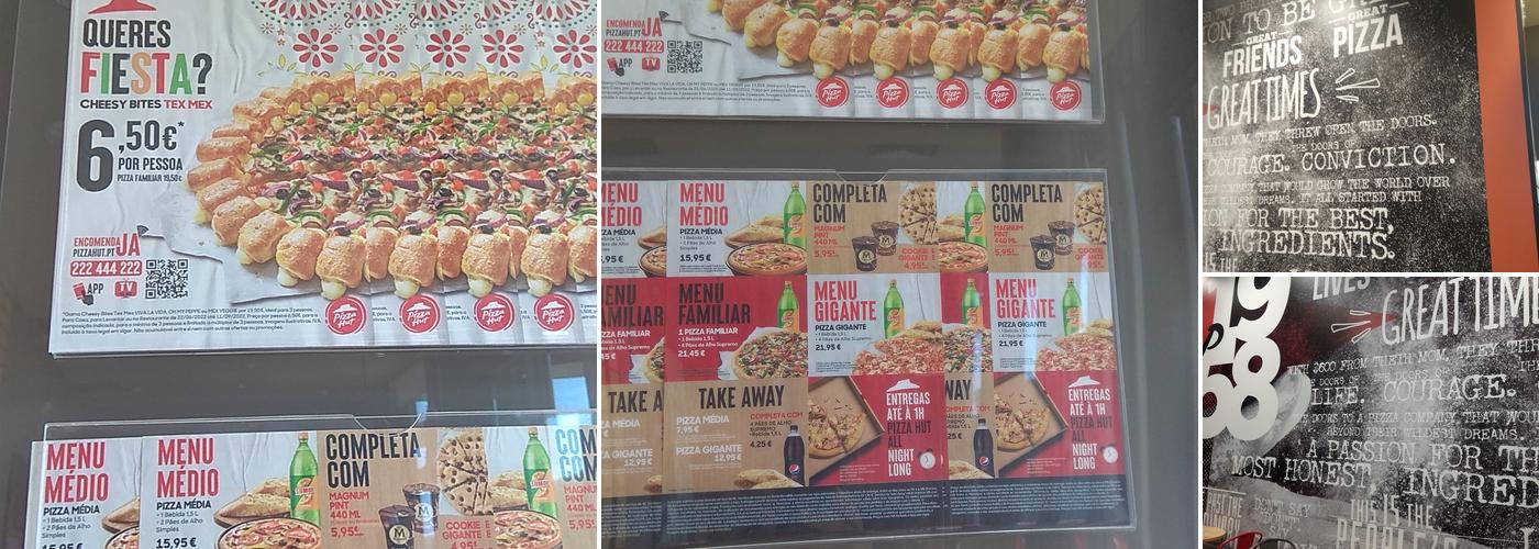 Pizza Hut Vila do Conde Menu